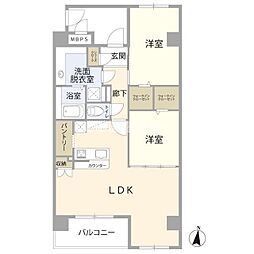 La mina(ラ・ミーナ) 2LDKの間取図画像
