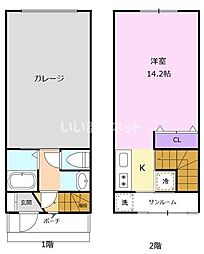 Ｍａｒｉｎｅ　Ｆｒｏｎｔ 1階1Kの間取り