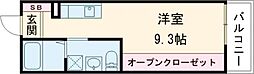 Casa Mare 1階ワンルームの間取り
