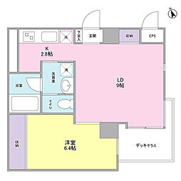 ポ・ライト 6階1LDKの間取り