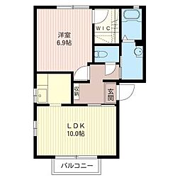 ステラハウスＡ 1階1LDKの間取り