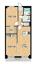 Ｃｒｅｓｔ　Ｌｉｎｋ（クレストリンク） 6階2LDKの間取り