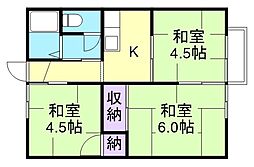 ハイツ松本 3Kの間取図画像