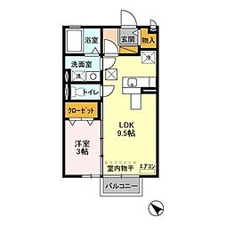 JR鹿島線 鹿島神宮駅 バス20分 平泉下車 徒歩5分の賃貸アパート 1階1LDKの間取り