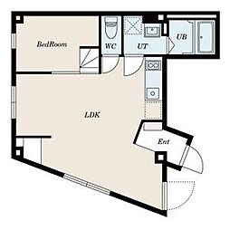 Maison Auster 2階1LDKの間取り