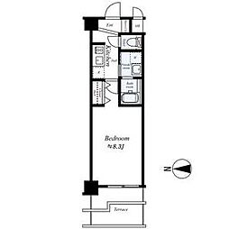 エスカーサ京都西陣 1階1Kの間取り
