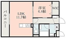 熊本電気鉄道 坪井川公園駅 徒歩9分の賃貸マンション 1階1LDKの間取り