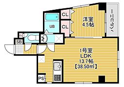Ｔｈｅ　Ｈｏｕｓｅ　ｍｉｎｏｗａ 4階1LDKの間取り