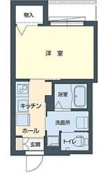 スタジオーネ駅南 3階1Kの間取り