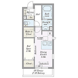 Ｍｙ　Ｓｔｙｌｅ　ｖｉｎｔａｇｅ　千間台 3階ワンルームの間取り