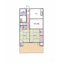 日光マンション 2階3DKの間取り