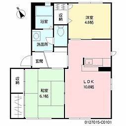 バリュージュＲＹＯ　Ｃ棟 1階2LDKの間取り