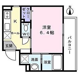(仮称)長町6丁目新築マンション 1階1Kの間取り