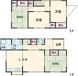 伊佐津戸建 1階4LDKの間取り