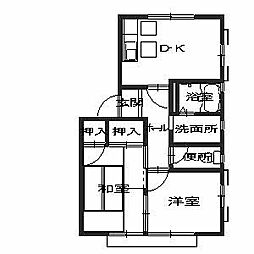 フレグランス築港 1階2DKの間取り