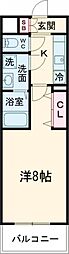 S-RESIDENCE四日市市堀木amante(アマンテ) 1Kの間取図画像