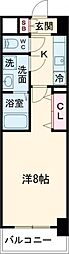 S-RESIDENCE四日市市堀木amante(アマンテ) 1Kの間取図画像