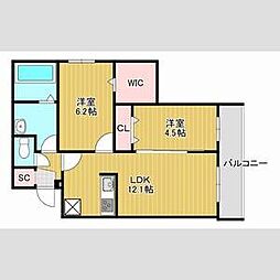 SORTE273 2階2LDKの間取り