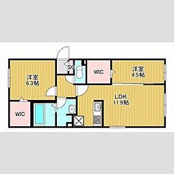 SORTE273 1階2LDKの間取り