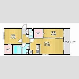 SORTE273 4階2LDKの間取り