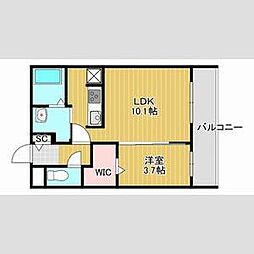 SORTE273 2階1LDKの間取り