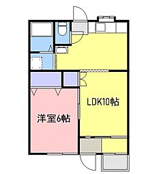 メゾンＫ＆Ａ 1階1LDKの間取り