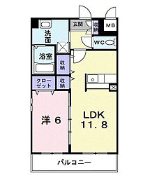 間取図画像 1LDK
