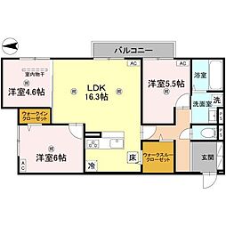 Daiya Soie（ダイヤ ソワ） 1階3LDKの間取り