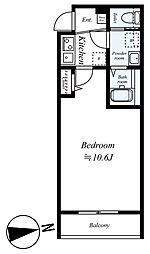 GRADUS拝島 1階1Kの間取り