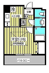 ＨＦ仙台レジデンスＥＡＳＴ 7階1Kの間取り