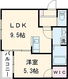 ＢＲＡＶＥ　ＢＡＳＥ戸島 1階1LDKの間取り
