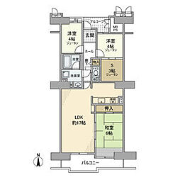 光が丘パークタウン南通り六番街19号棟 2階3SLDKの間取り