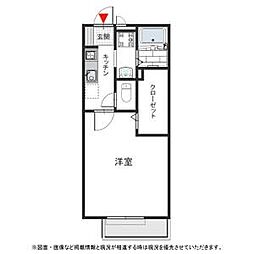 サクラハイツ 1Kの間取図画像