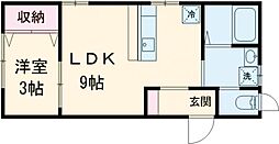 K.M.House 1LDKの間取図画像