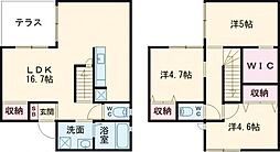 Unicube with terrace 1階3LDKの間取り