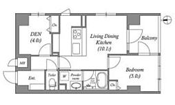 MSR京都二条城 4階1SLDKの間取り