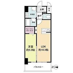 ストーリア茨木(旧トリニティ茨木) 10階1LDKの間取り