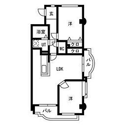 間取図画像 2LDK