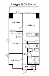 リ・ベストII 6階3LDKの間取り