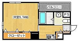 イムズ・コスモス 3階1Kの間取り