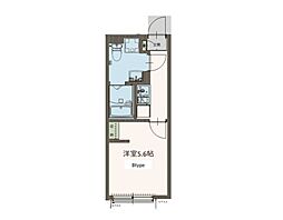 西武多摩湖線 八坂駅 徒歩6分の賃貸アパート 1階1Kの間取り
