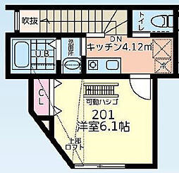 メゾンドソレイユ大塚 2階1Kの間取り