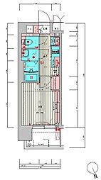 プレサンス大津京町ヴェリス 2階1Kの間取り