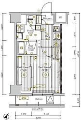 ミライズ新小岩マーロ 802 8階2Kの間取り