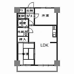 エレナ和歌浦 2階2LDKの間取り