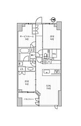 ディームス方南町 4階2SLDKの間取り