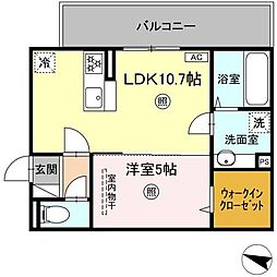 MITE行事　A棟 3階1LDKの間取り