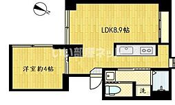 メゾン・ド・ティーニュ 1階1LDKの間取り