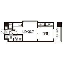 JR東海道・山陽本線 山科駅 徒歩9分の賃貸マンション 4階1LDKの間取り