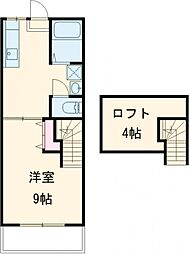 ジェニファー25 2階1DKの間取り